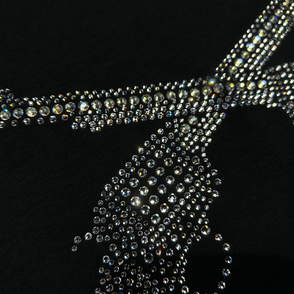 画像をギャラリービューアに読み込む, WOMENS CROSSGUN CRYSTAL T-SHIRT / BLACK