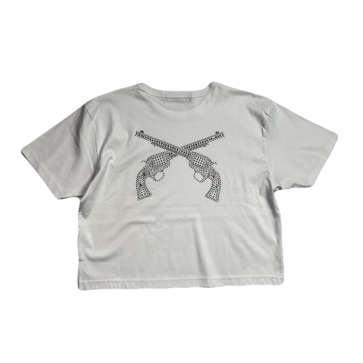 WOMENS CROSSGUN METAL T-SHIRT / WHITE