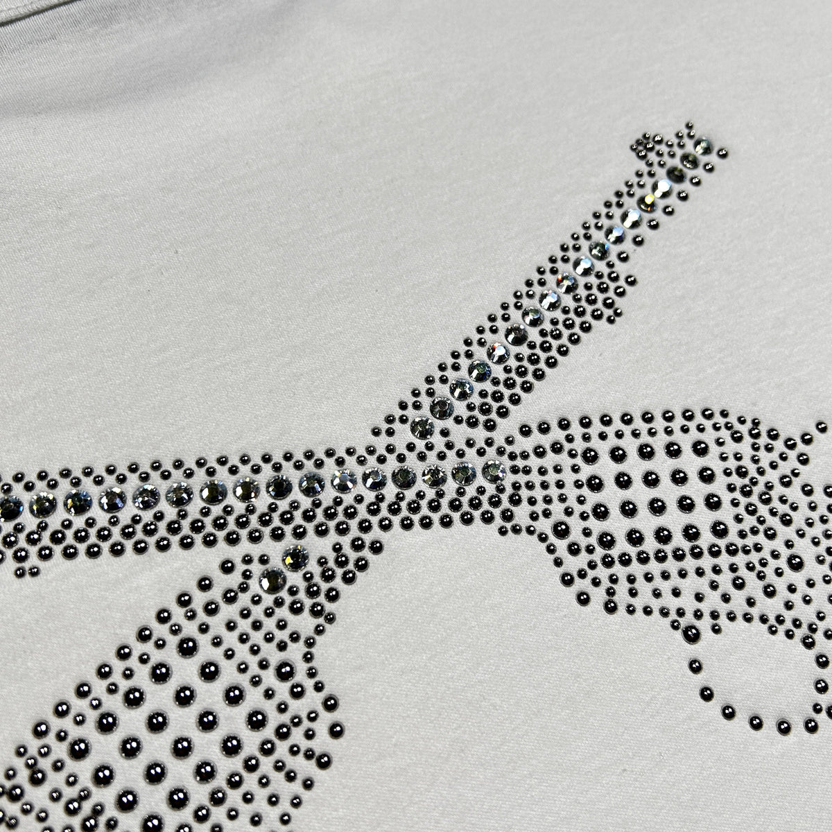 WOMENS CROSSGUN METAL T-SHIRT / WHITE