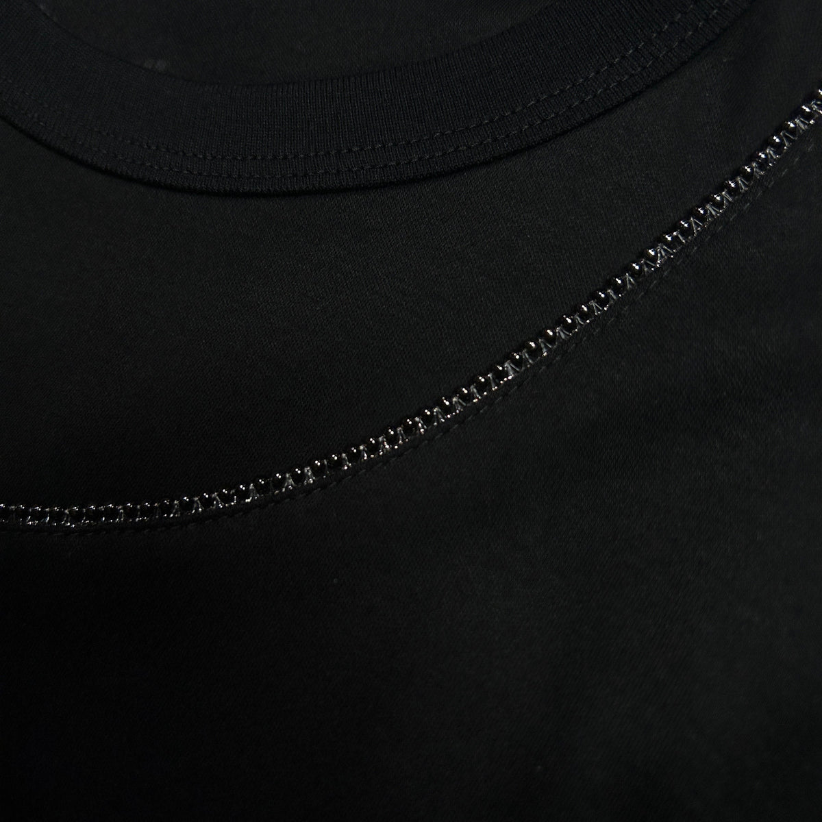 WOMENS BALL CHAIN T-SHIRT / BLACK