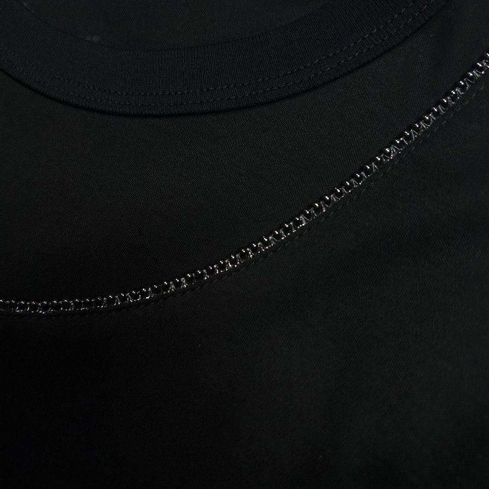画像をギャラリービューアに読み込む, WOMENS BALL CHAIN T-SHIRT / BLACK