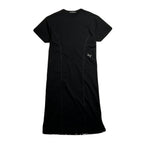 WOMENS HEAVY JERSEY FRINGE DRESS / BLACK
