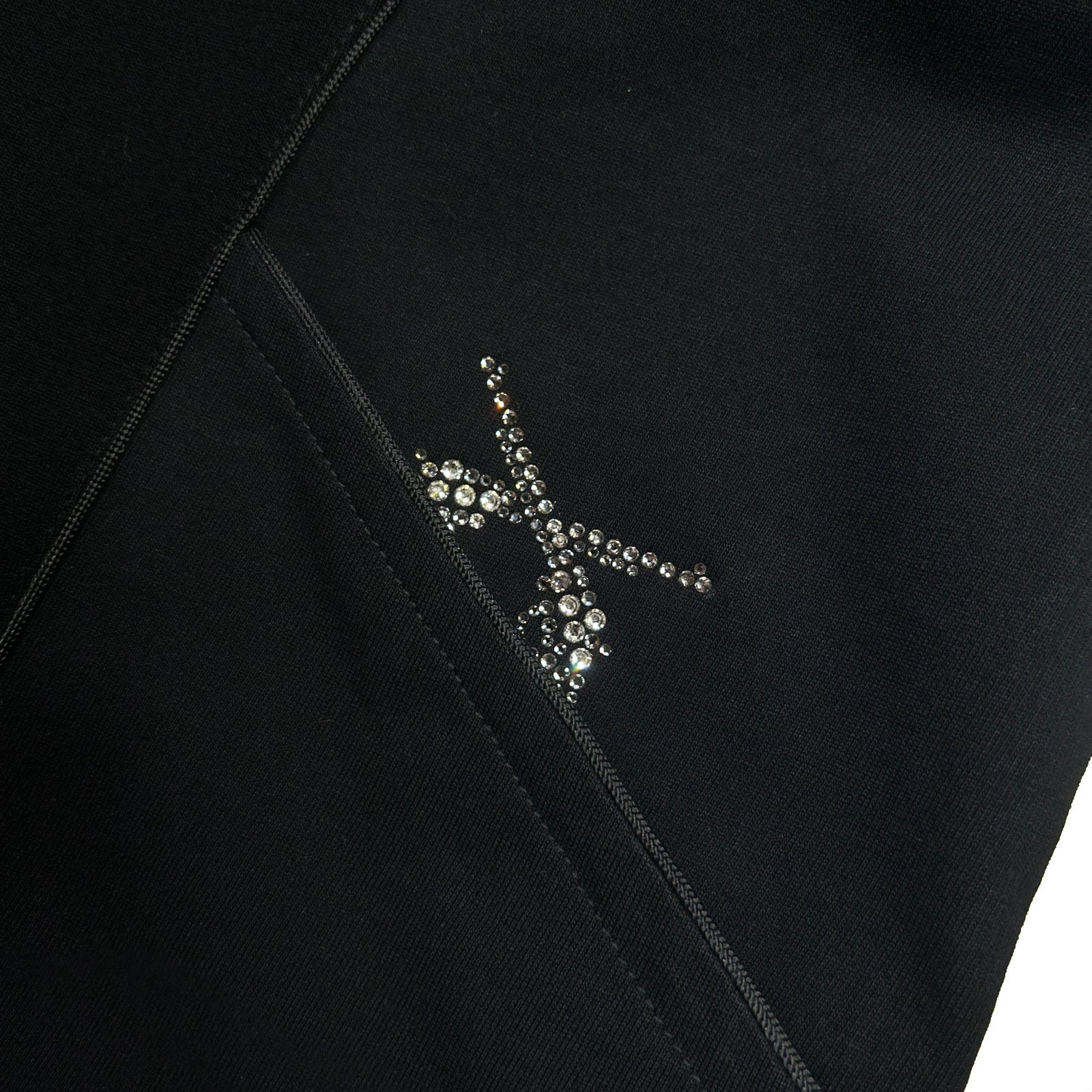 画像をギャラリービューアに読み込む, WOMENS HEAVY JERSEY FRINGE DRESS / BLACK