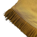 WOMENS HEAVY JERSEY FRINGE DRESS / BEIGE