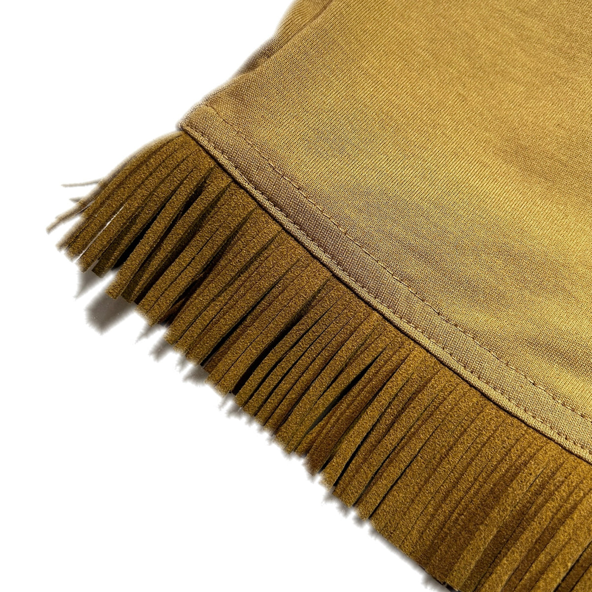 WOMENS HEAVY JERSEY FRINGE DRESS / BEIGE