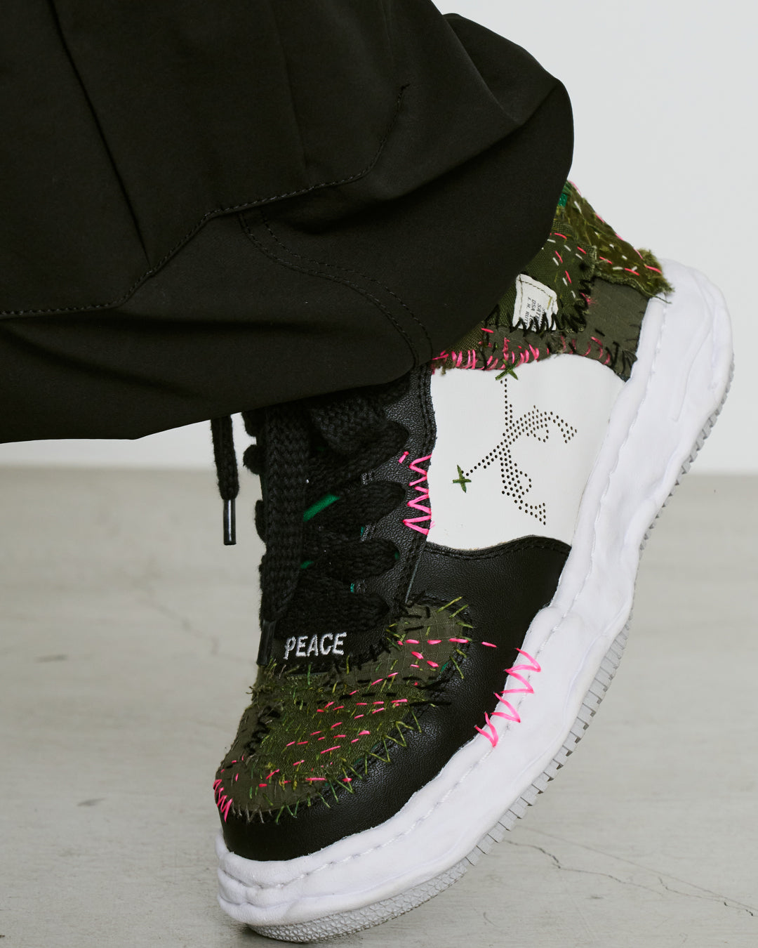 JunAle SASHIKO Maison MIHARAYASUHIRO SNEAKER / GREEN x WHITE