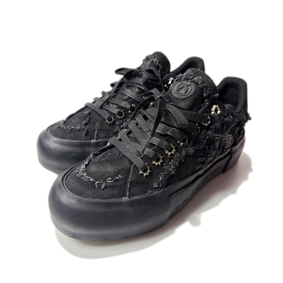 将图片加载到图库查看器，MATNUT x roarguns SNEAKERS / BLACK*BLACK