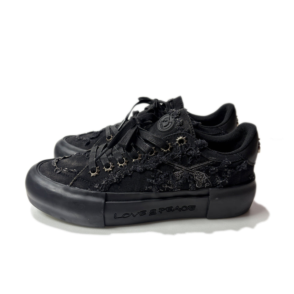 将图片加载到图库查看器，MATNUT x roarguns SNEAKERS / BLACK*BLACK