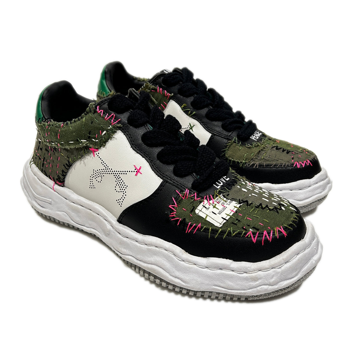 JunAle SASHIKO Maison MIHARAYASUHIRO SNEAKER / GREEN x WHITE
