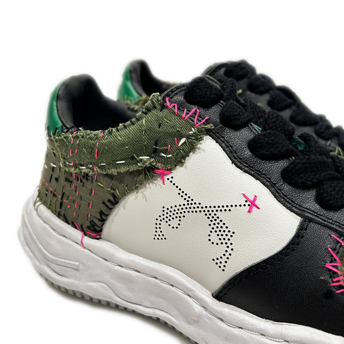 JunAle SASHIKO Maison MIHARAYASUHIRO SNEAKER / GREEN x WHITE
