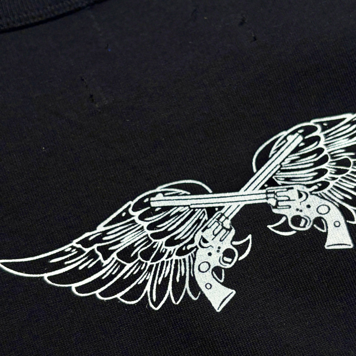 TT&CO. WING CROSSGUN T-SHIRT / BLACK