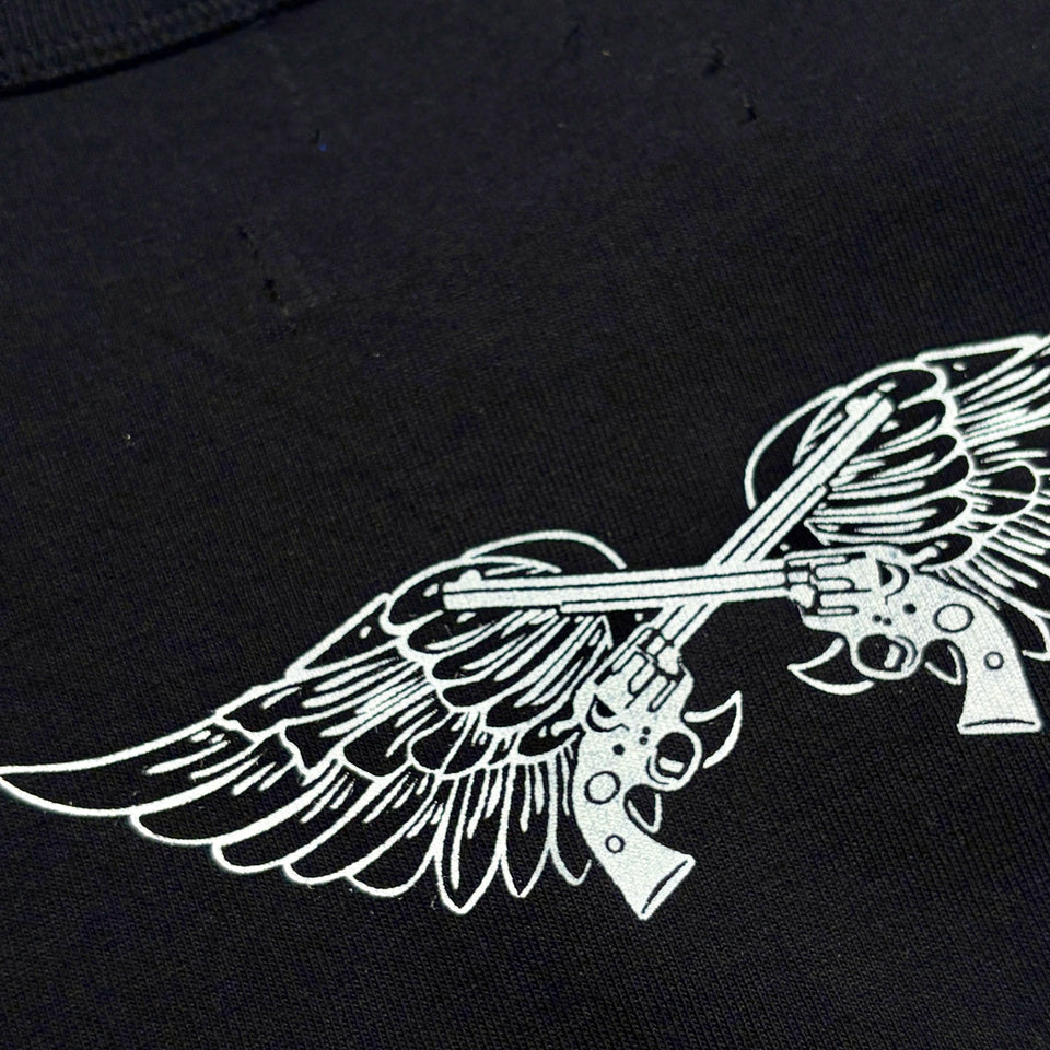 画像をギャラリービューアに読み込む, TT&amp;CO. WING CROSSGUN T-SHIRT / BLACK