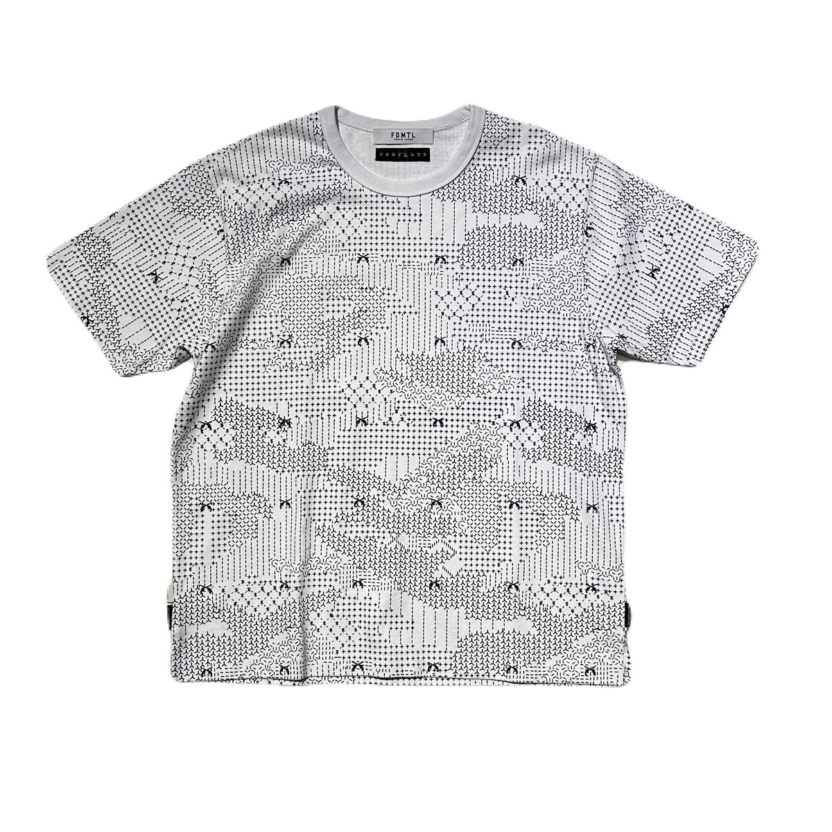 x FDMTL "Sashiko" CAMO PRINT T-SHIRT / WHITE