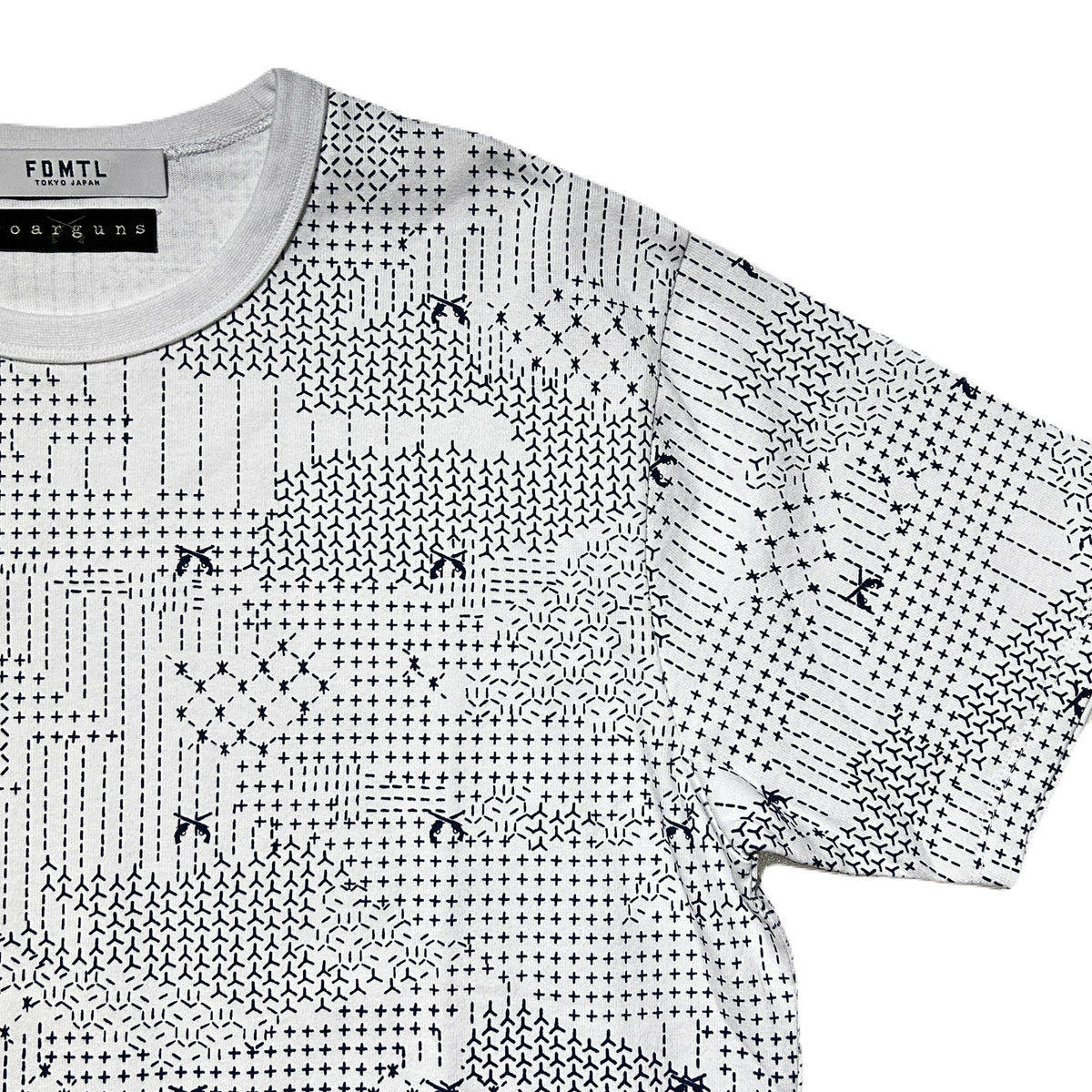 x FDMTL "Sashiko" CAMO PRINT T-SHIRT / WHITE