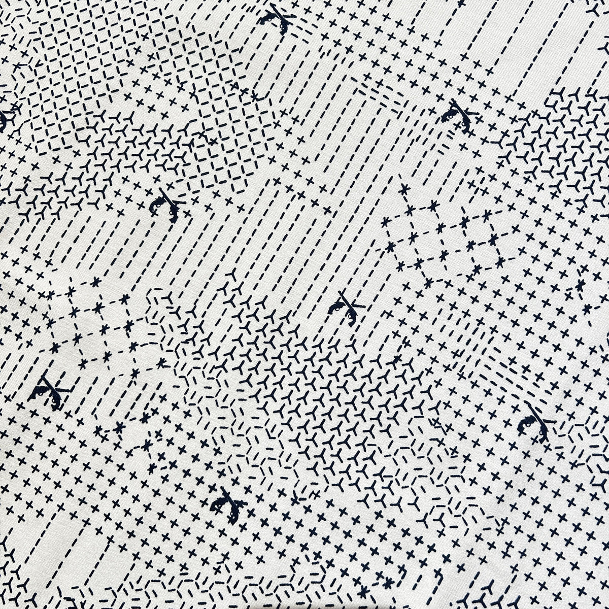 x FDMTL "Sashiko" CAMO PRINT T-SHIRT / WHITE