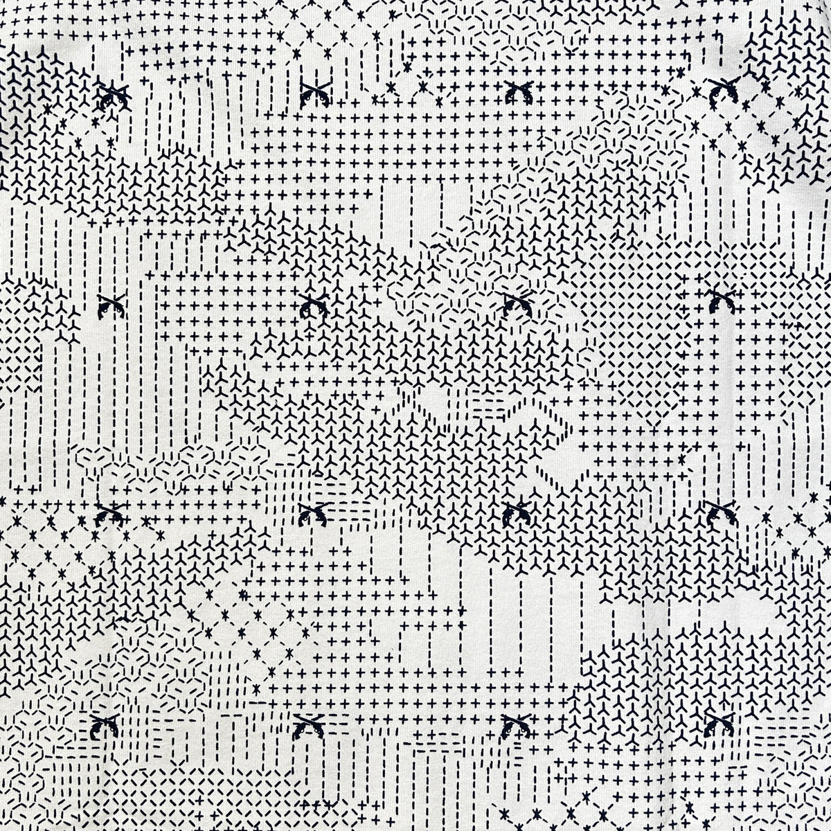x FDMTL "Sashiko" CAMO PRINT T-SHIRT / WHITE
