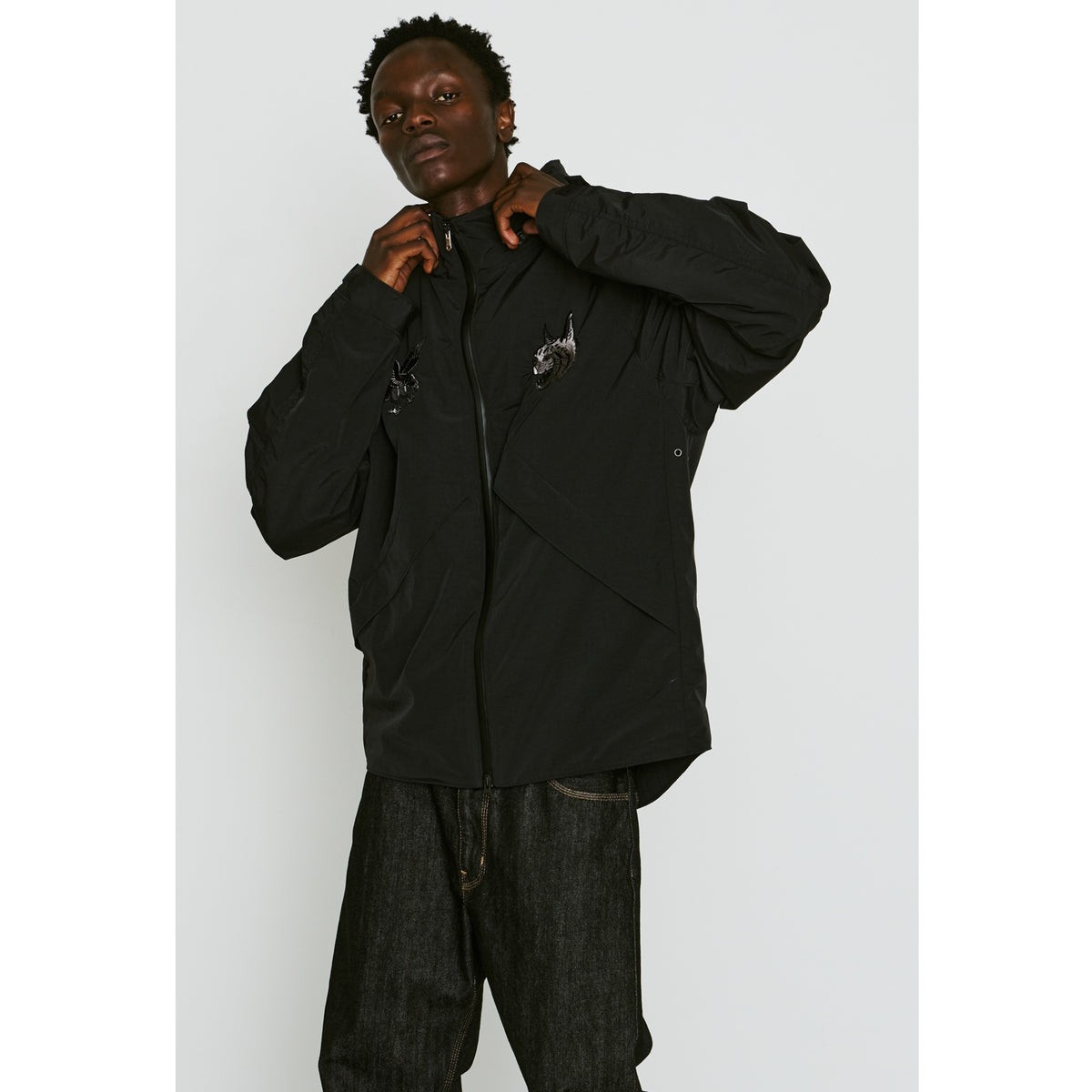 WILD THINGS DENALI JACKET MONO REFLECTOR PRINT / BLACK