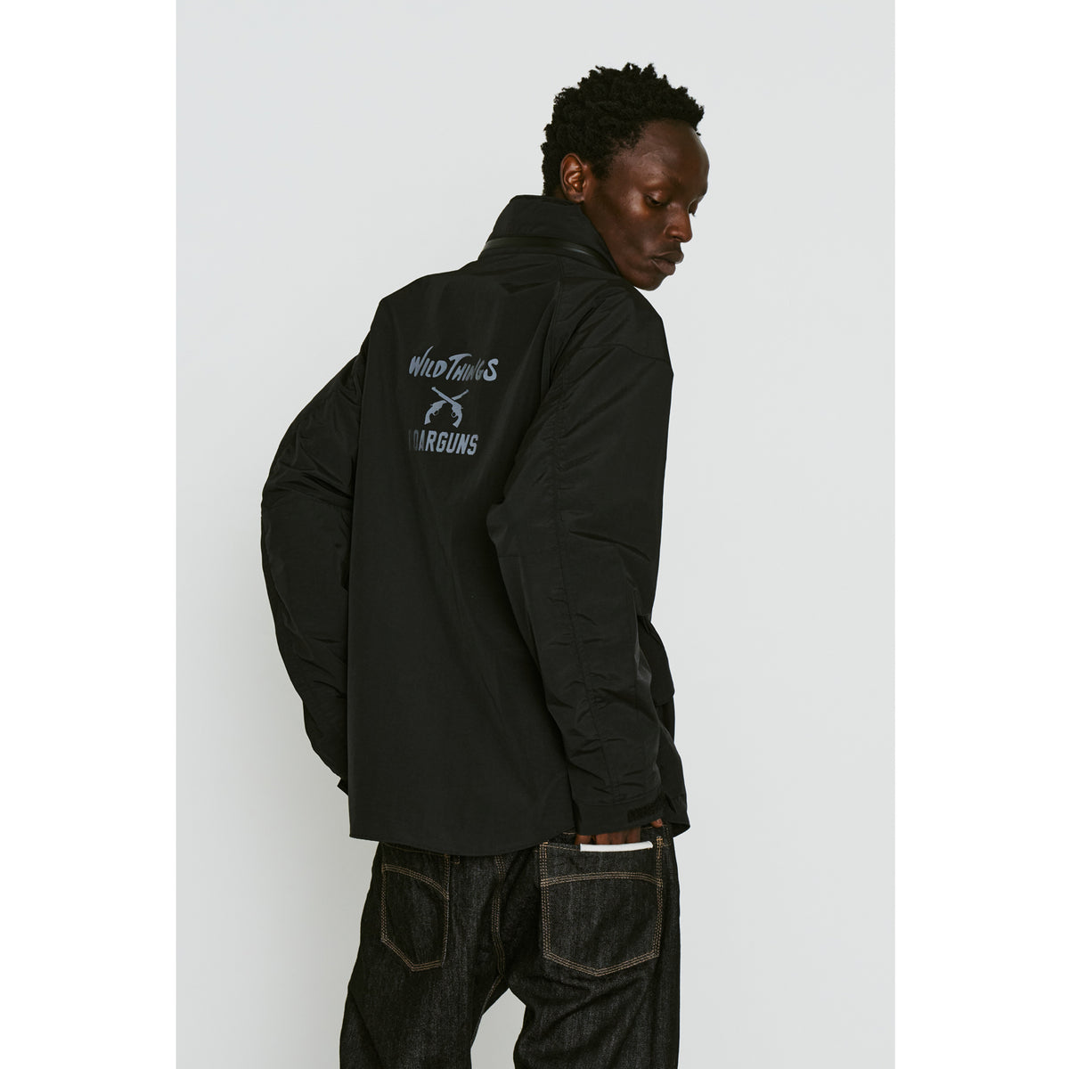 WILD THINGS DENALI JACKET MONO REFLECTOR PRINT / BLACK