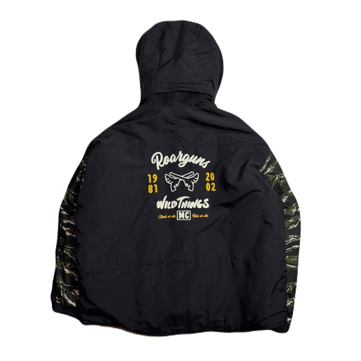 roarguns × WILD THINGS SHORT MONSTER PARKA (CHAIN STITCH) / BLACK