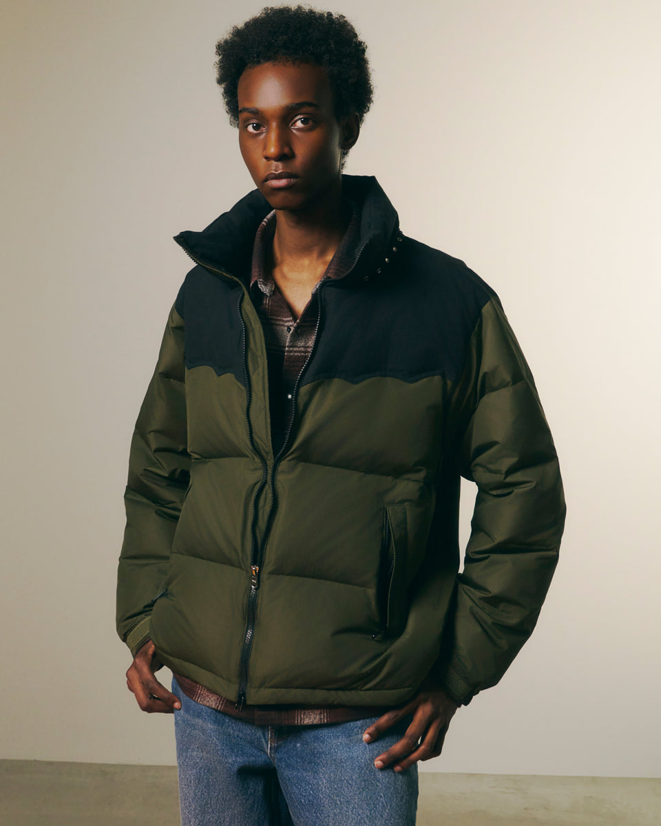 画像をギャラリービューアに読み込む, STONE NAIL DOWN JACKET / KHAKI*MIX