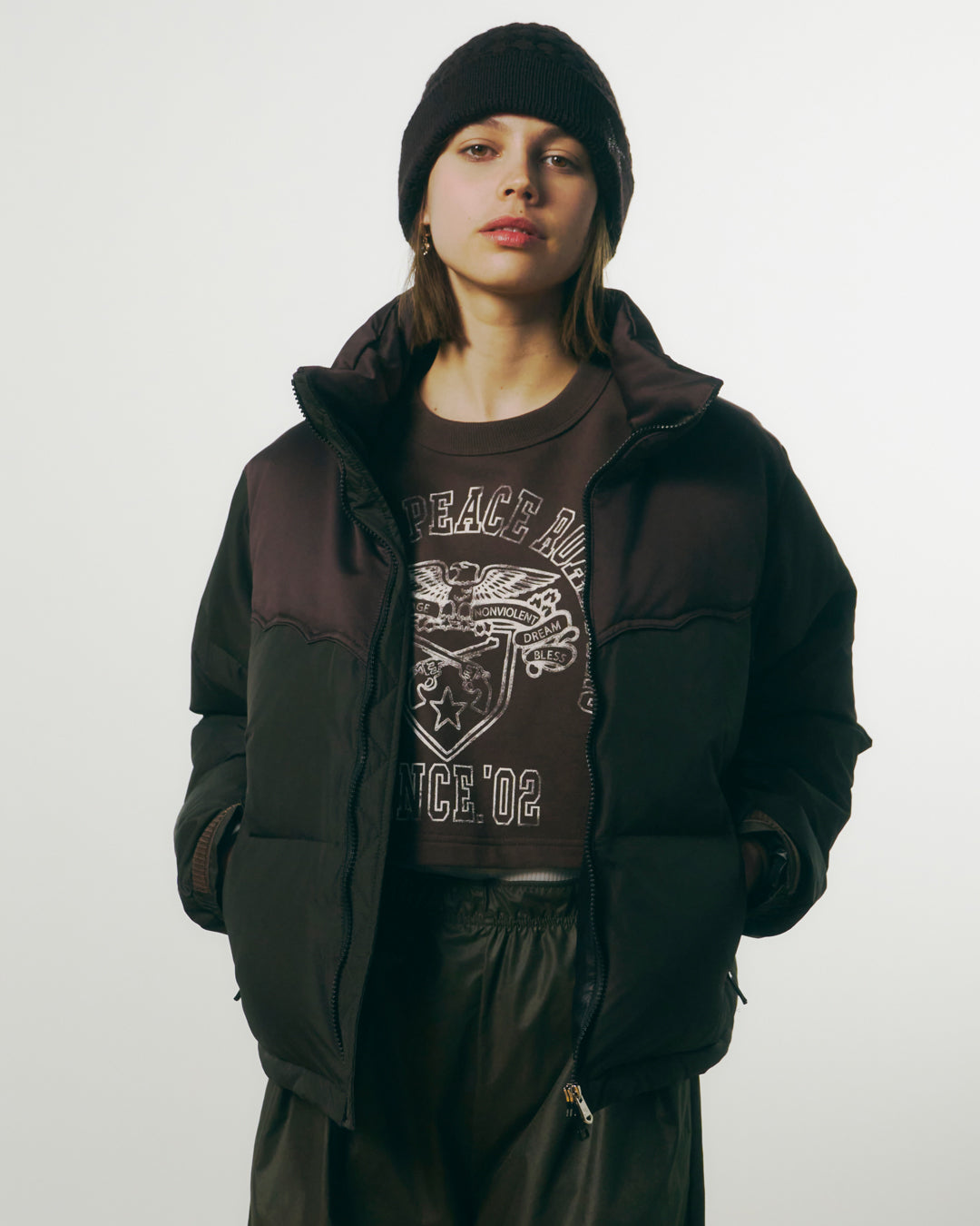 画像をギャラリービューアに読み込む, WOMENS STONE NAIL DOWN / BROWN*MIX