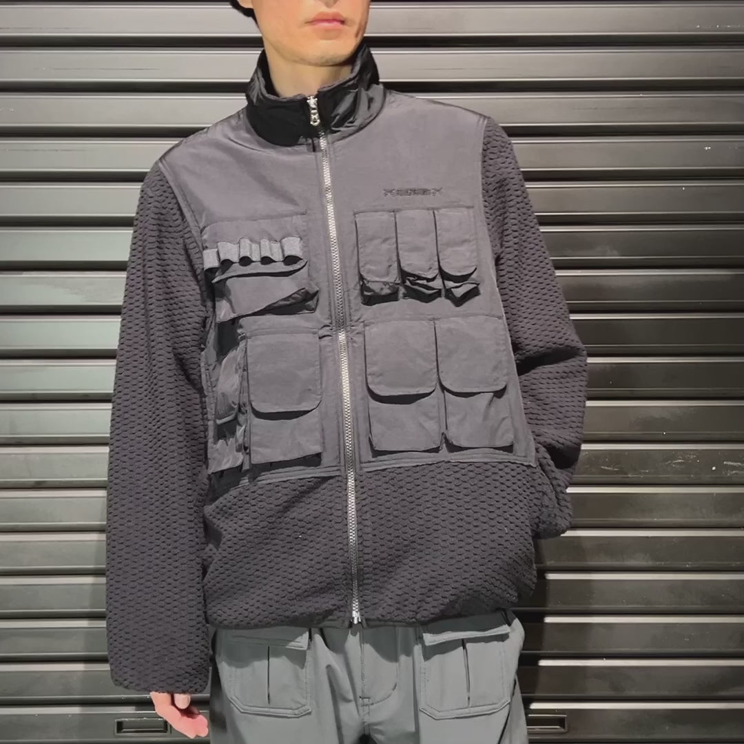 FLEECE NYLON JACKET / BLACK