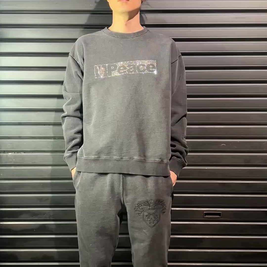 PEACE CRYSTAL SWEATSHIRT / BLACK