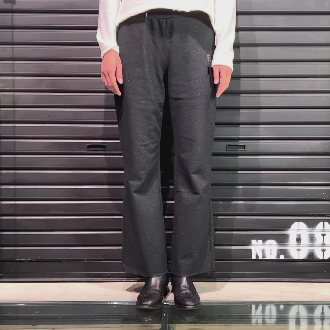 WOMEN LAME FLEECY PANTS / BLACK