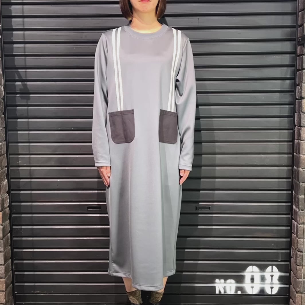 WOMEN CARDBORD JERSEY DRESS / BLACK