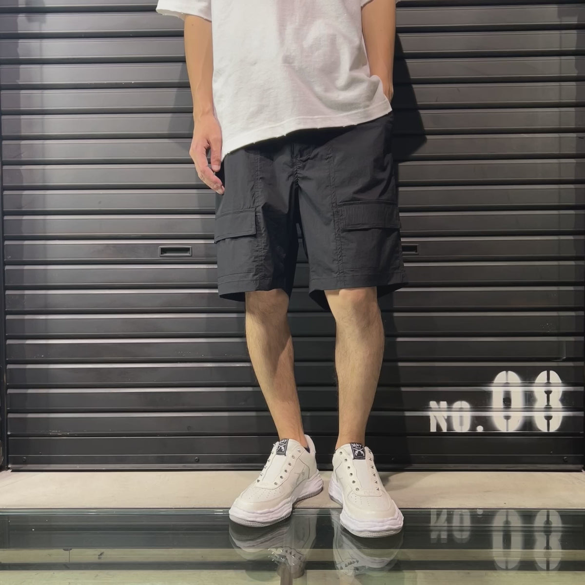 DRY NYLON SHORTS CRYSTAL / BLACK