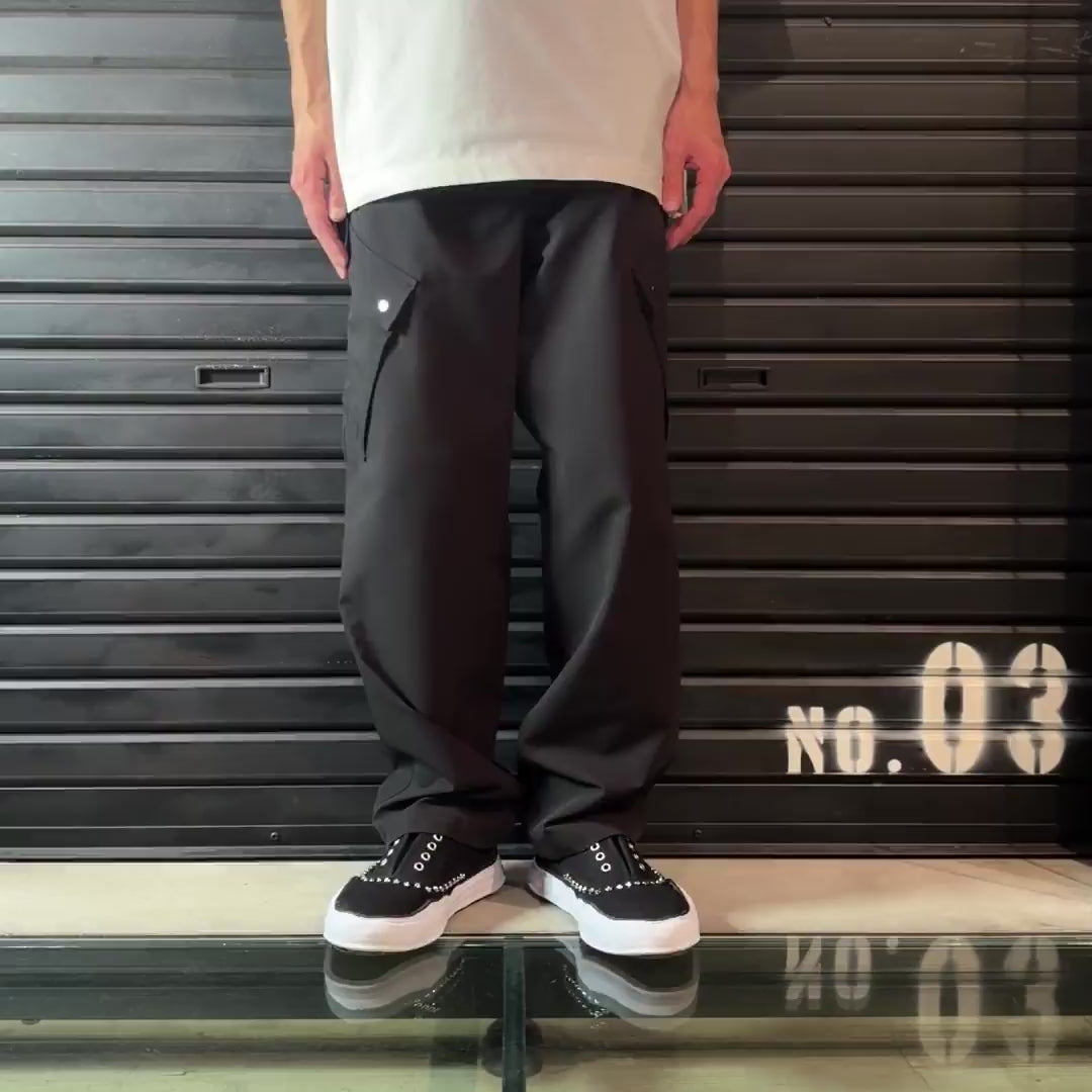 4WAY STRETCH CARGO PANTS / BLACK