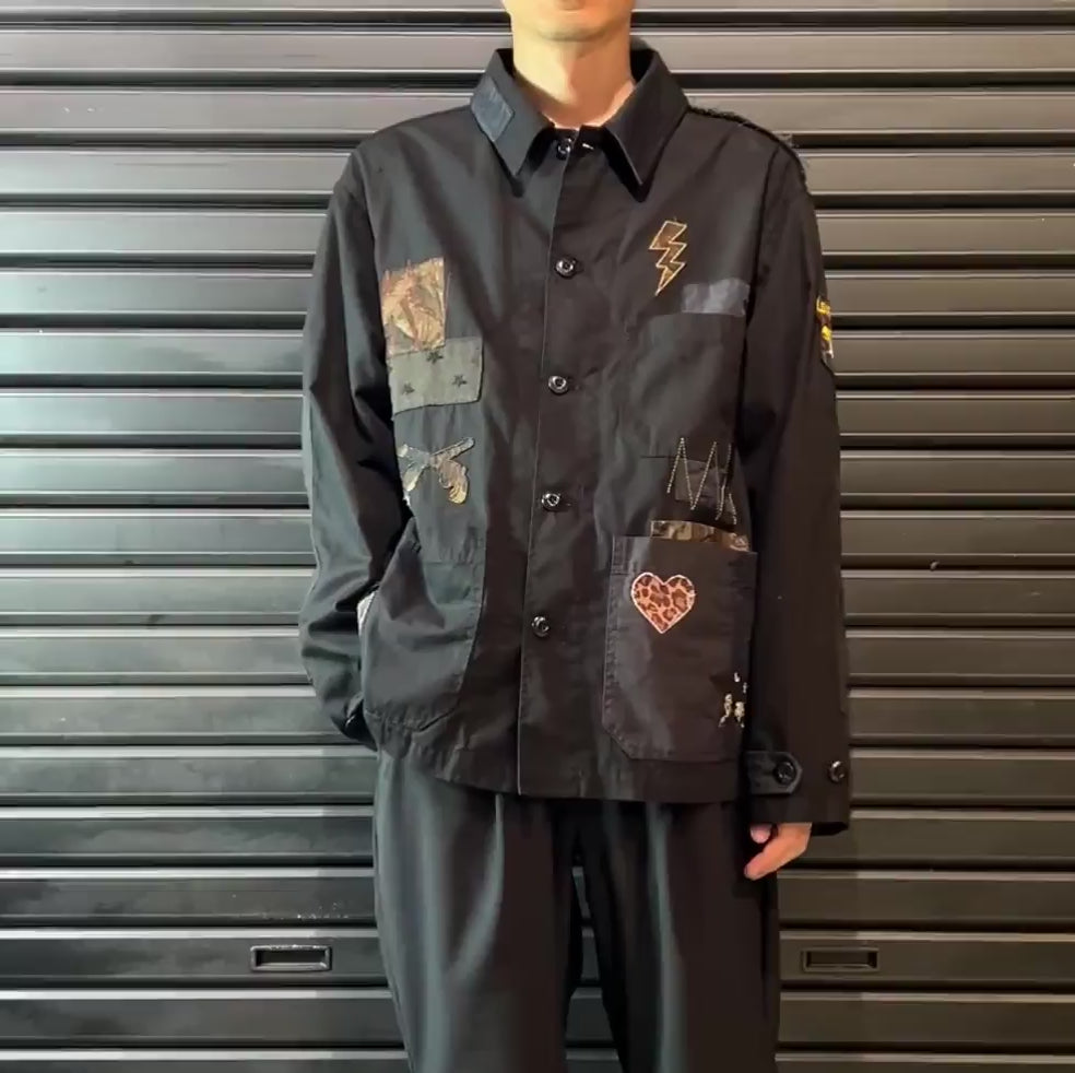 PATCH WORK REMAKE JACKET / BLACK
