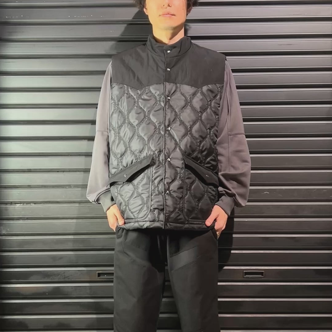 CHAIN QUILT VEST / BLACK