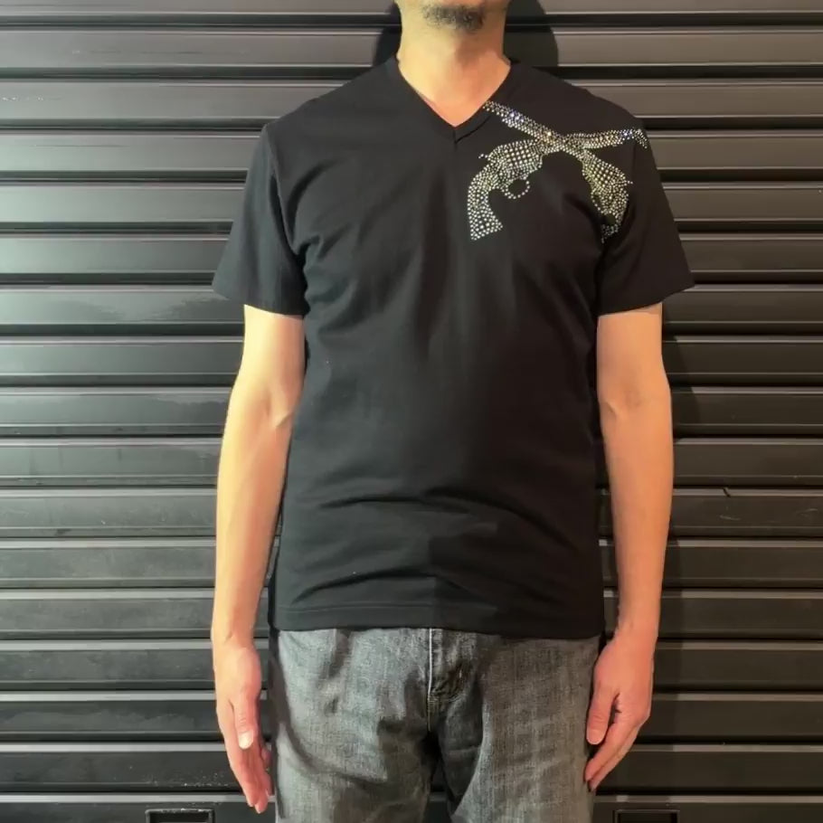 RE-STOCK ARCHIVE FRONT CROSSGUNS T-SHIRT / BLACK