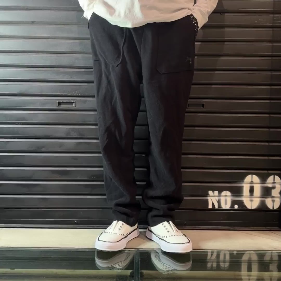FLEECE STUDZ PANTS CROSSGUN CRYSTAL / BLACK