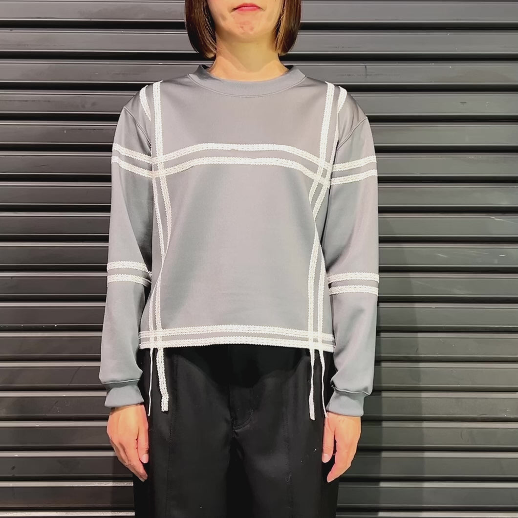 WOMEN CARDBORD JERSEY T / GRAY