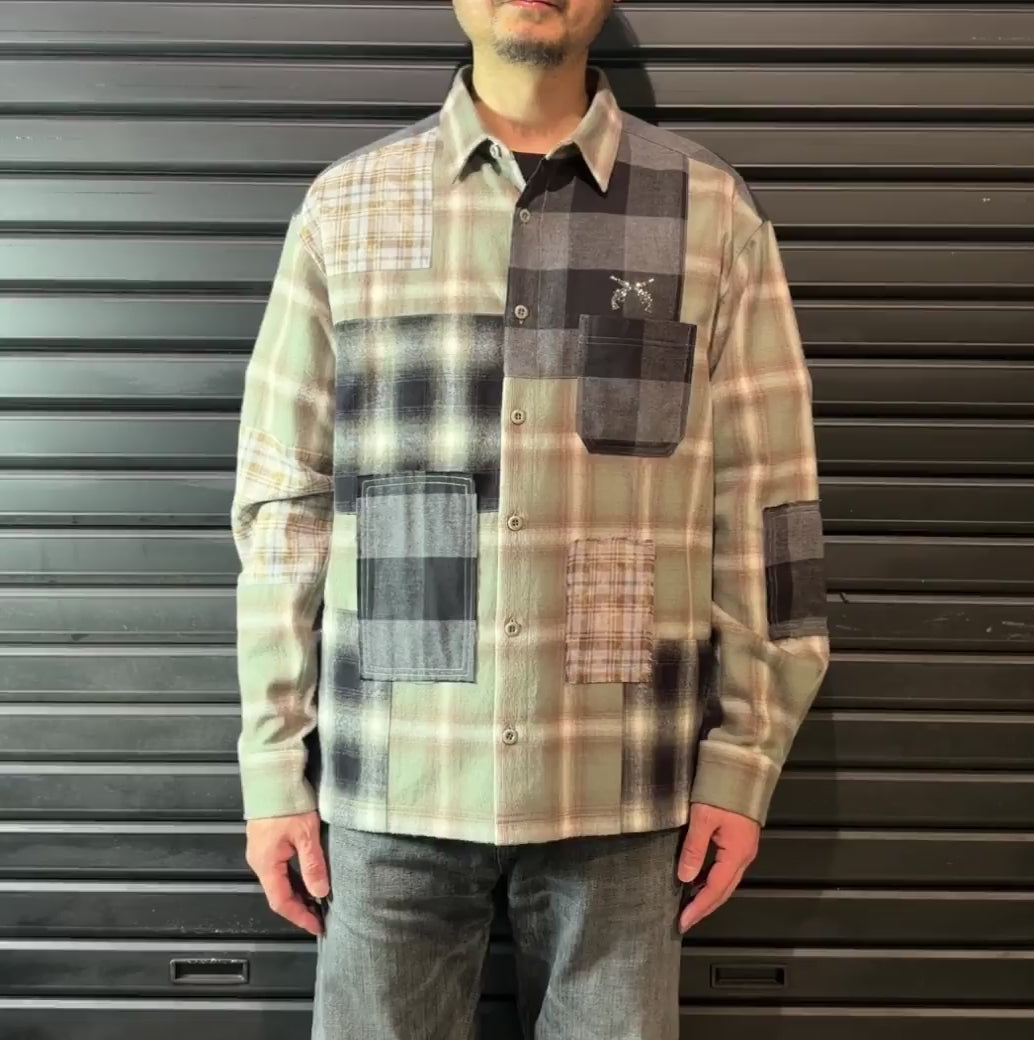 MULTI CHECK SHIRT CRYSTAL / GREEN