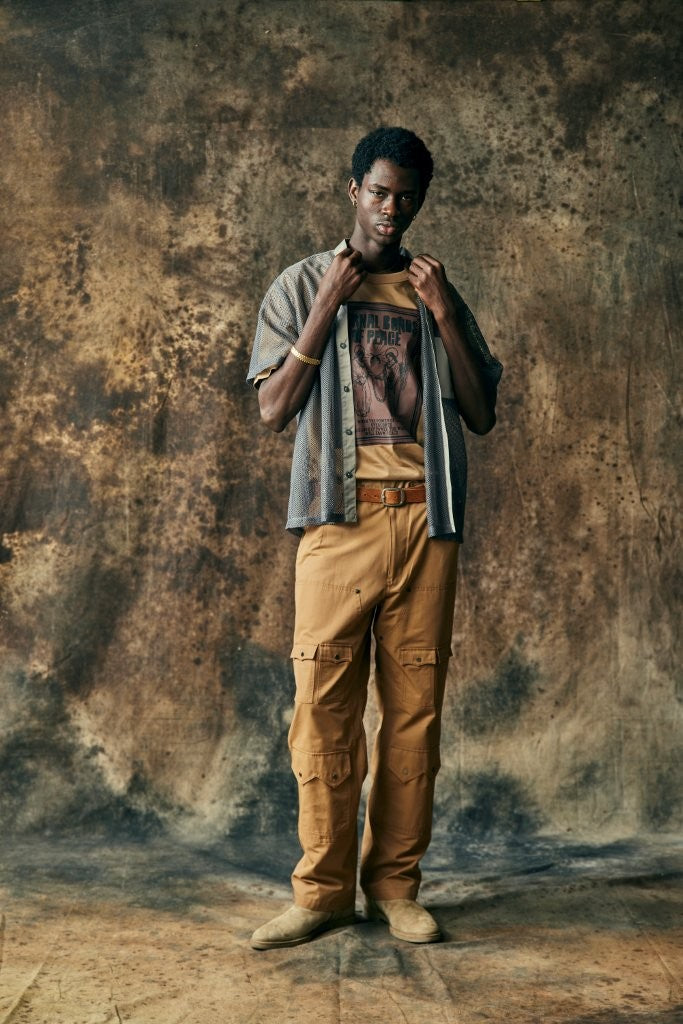 画像をギャラリービューアに読み込む, MESH SHIRT SMILE CRYSTAL / GRAY