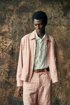 CHAIN CHECK JACKET / PINK