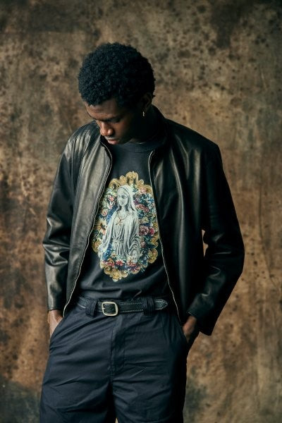 COW LEATHER JACKET / BLACK