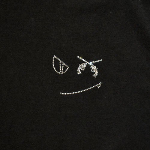 AMERICAN COTTON FACE CRYSTAL T / BLACK