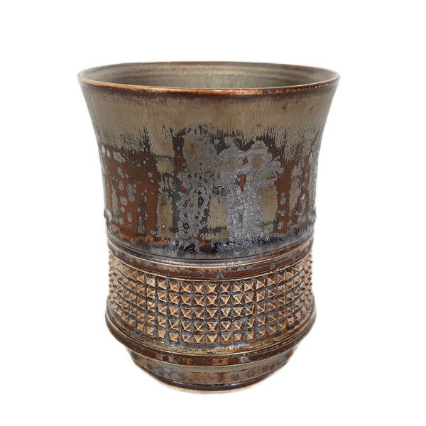 SHIRO HAMANAKA CERAMIC ROCKS GLASS LEOPARD STUDS SH084