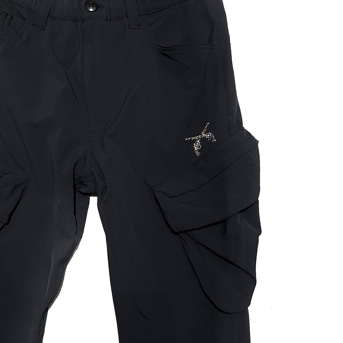 4WAY STRETCH PANTS CRYSTAL / BLACK